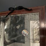 Antique mercury mirror in wood, late 19th century