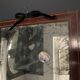 Antique mercury mirror in wood, late 19th century