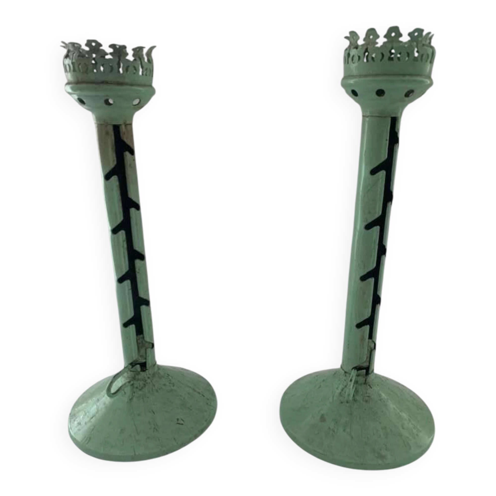 2 porte-bougies Bauhaus porte-bougies candélabres bâtons Marianne Brandt