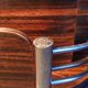 Articulated desk lamp in chrome metal, circa 1960.