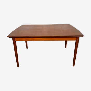 Table scandinave en teck vintage 1960 édition Samcom