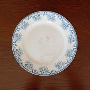 Plat à gâteau en terre de fer Longwy "Marguerites"