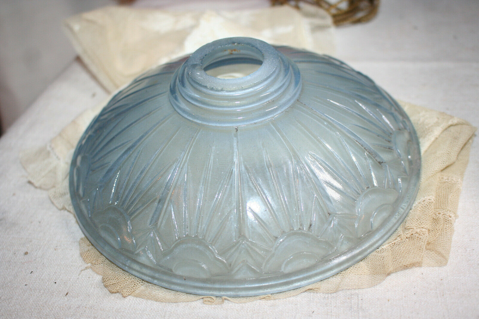 Pair of pressed glass cups