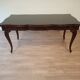 Table Chippendale en acajou XXème avec piano en noyer en verre trempé fumé