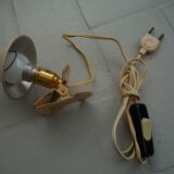 Mushroom lamp with cream white clip, 70s