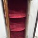 Napoleon III style curved display case in mahogany and veneer, 20th century