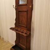 Oak cloakroom/coat rack with mirror