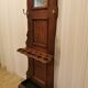 Oak cloakroom/coat rack with mirror