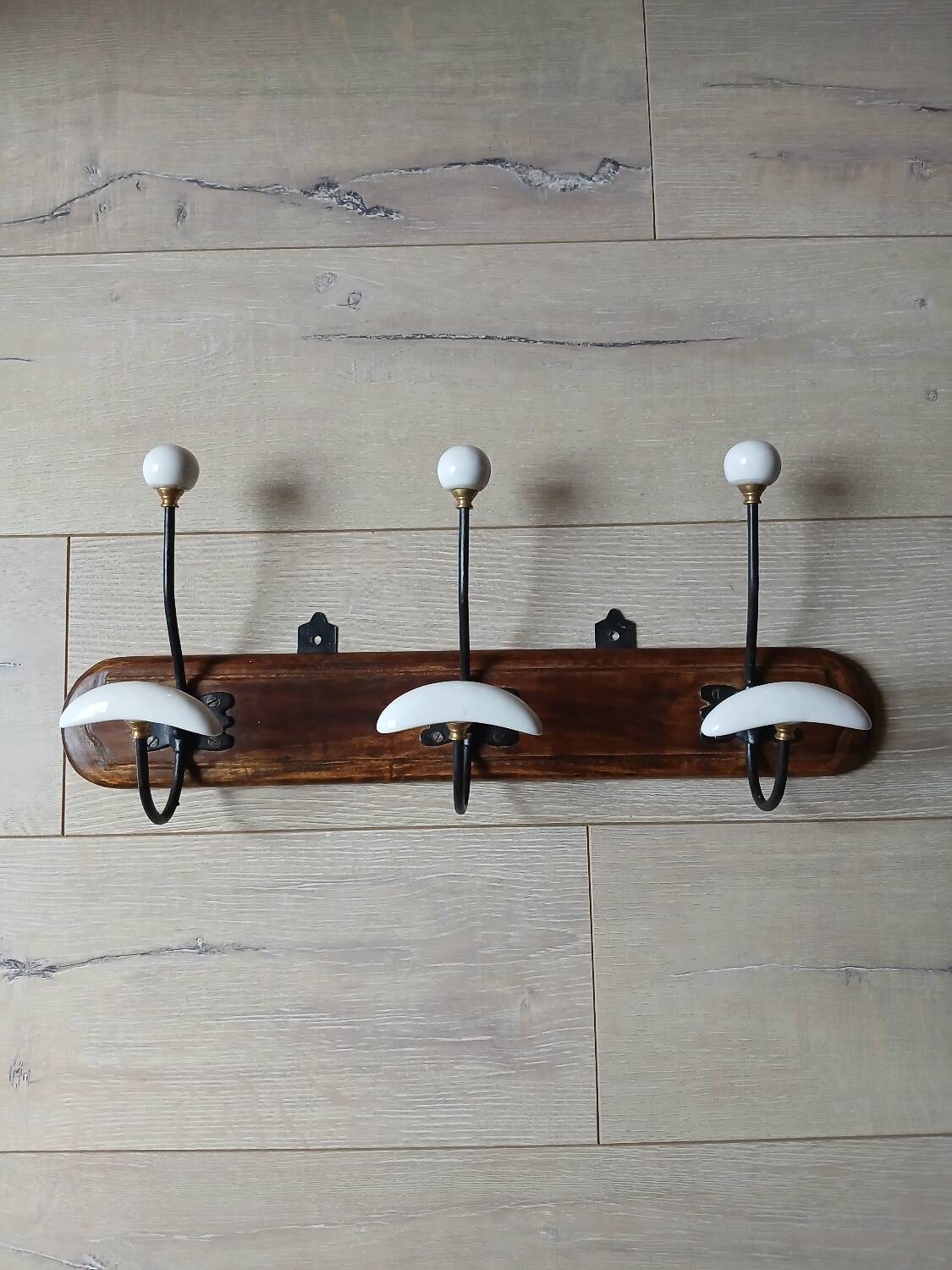 Vintage wall coat rack