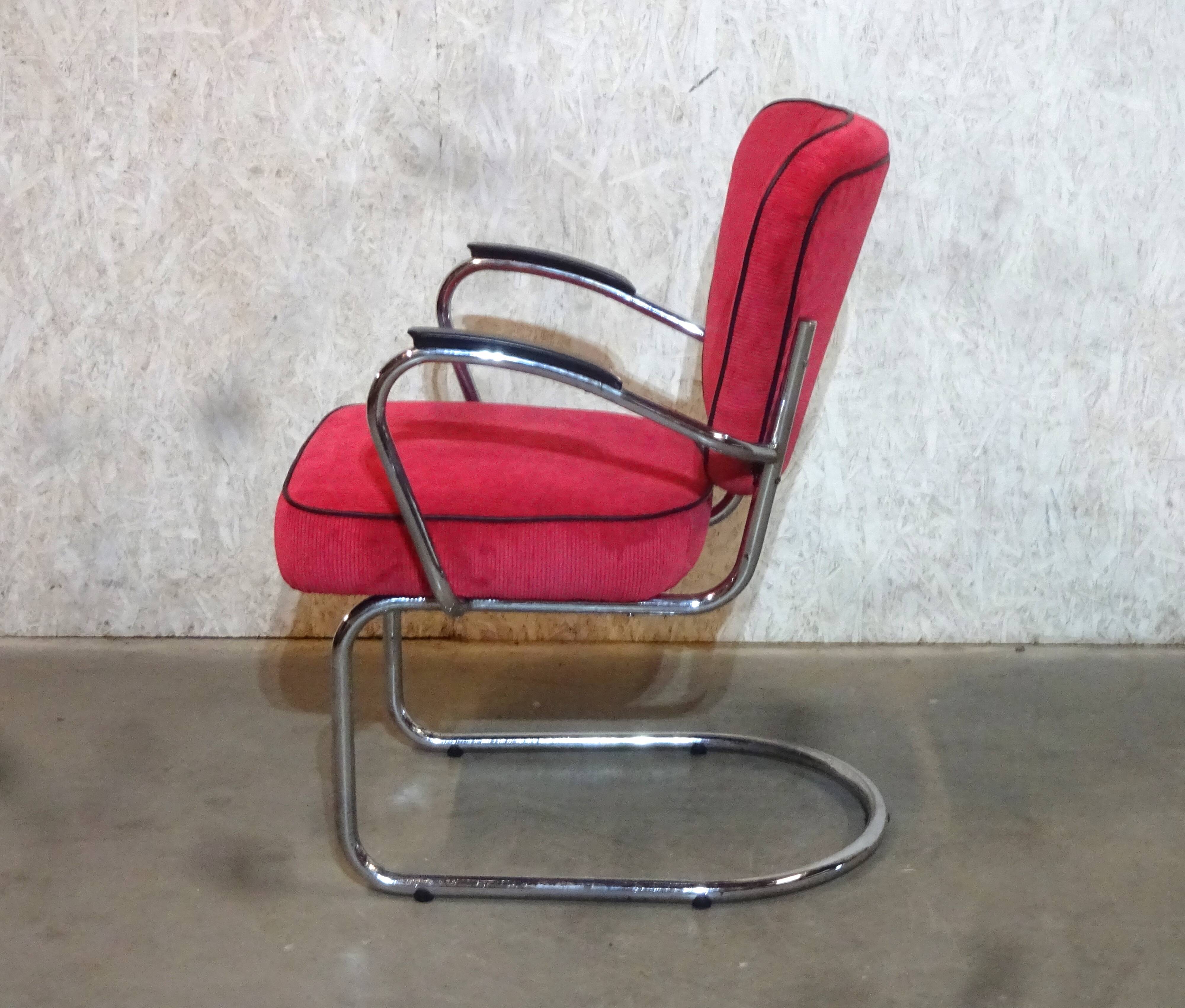 Tubular Frame Armchair by Paul Schuitema for D3-Fana Metaal Rotterdam, 1930