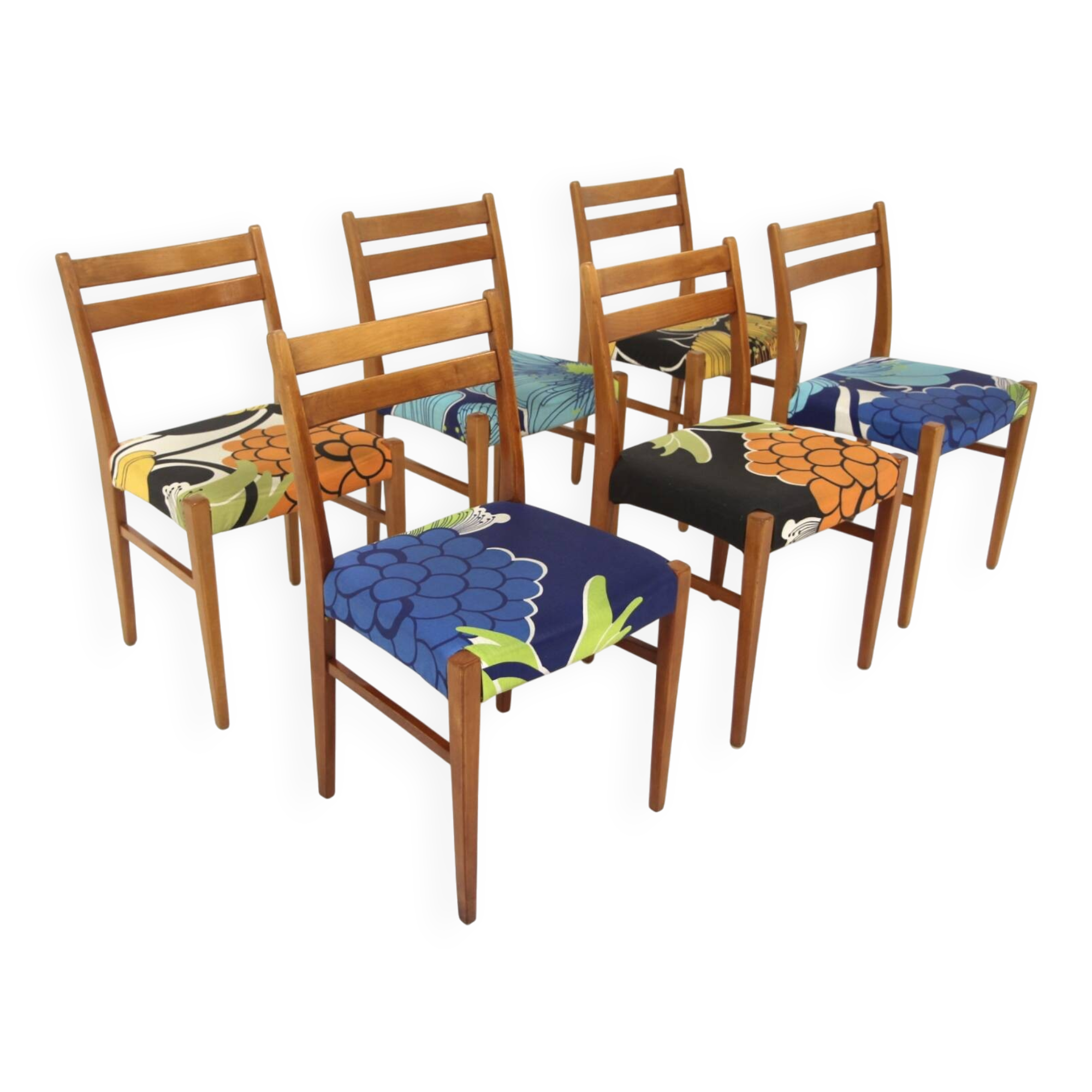 Set de 6 chaises scandinave en palissandre, Suède, 1960