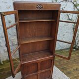 Oak display cabinet bookcase