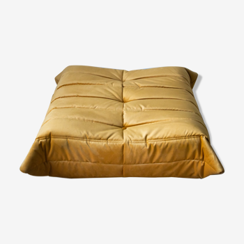 Ottoman Togo in goldenrod velvet  designed by Michel Ducaroy 1973