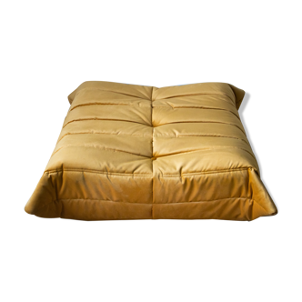 Ottoman Togo in goldenrod velvet  designed by Michel Ducaroy 1973