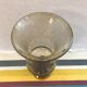 Vase verre soufflé bullé gris décoration vintage