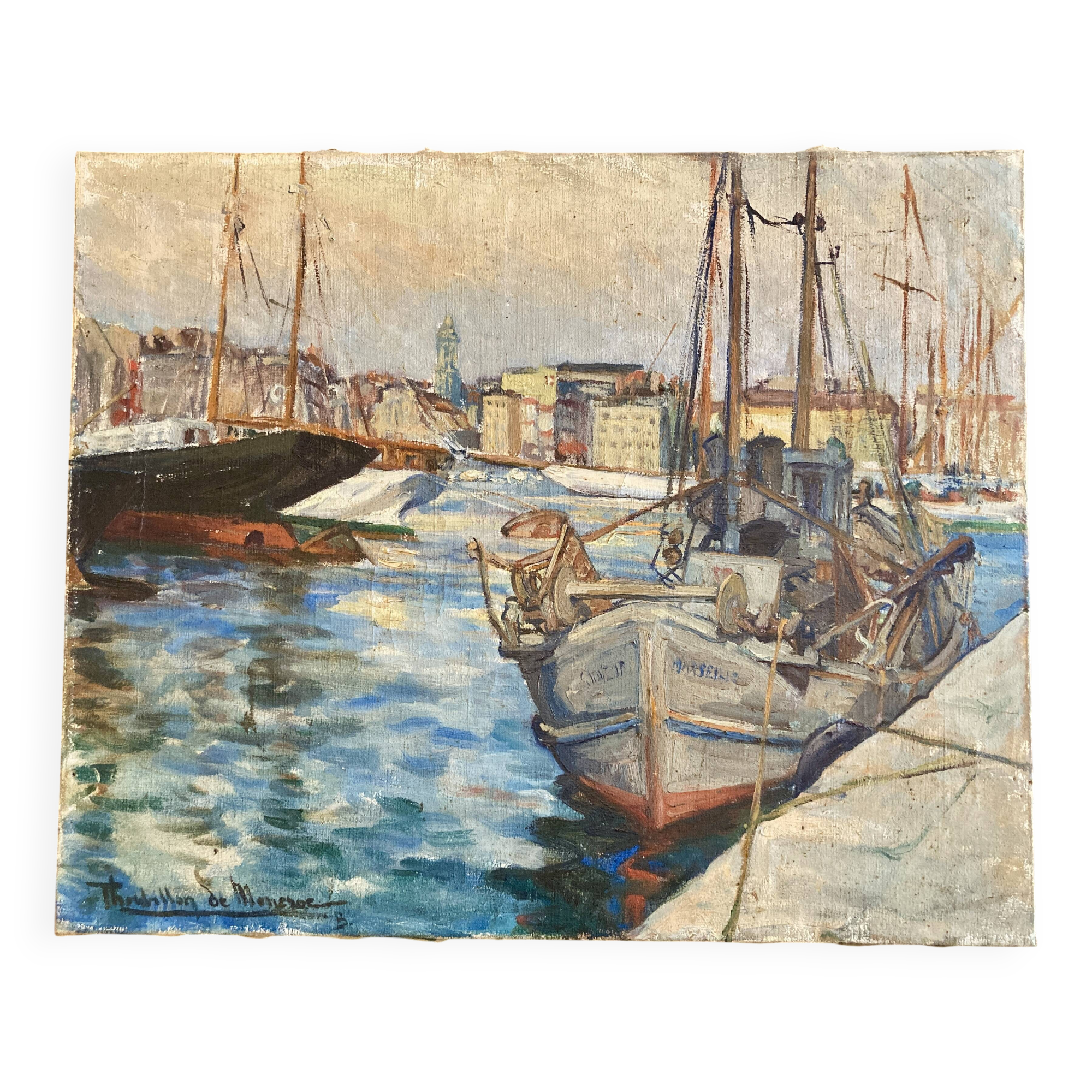 Tableau - Le port de Marseille