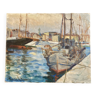Painting - The port of Marseille