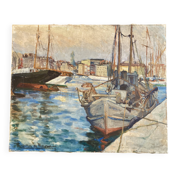 Painting - The port of Marseille