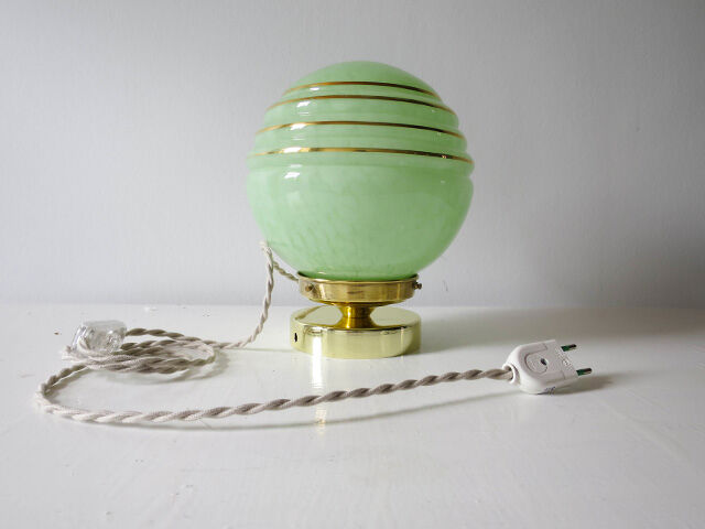Lampe opaline vert mint