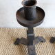 Pair of large brutalist cast iron candlesticks from the 50s
