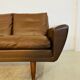 Vintage retro Danish mid-century G. Thams 4 person sofa in brown leather 1960