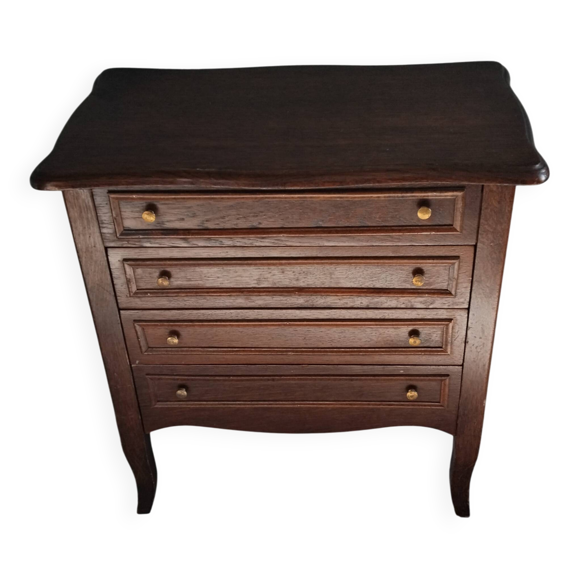 Vintage solid oak low cabinet dresser