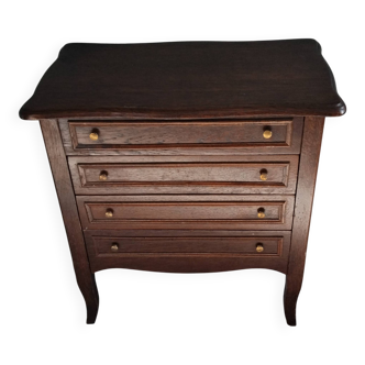 Meuble bas travailleuse chêne massif vintage commode