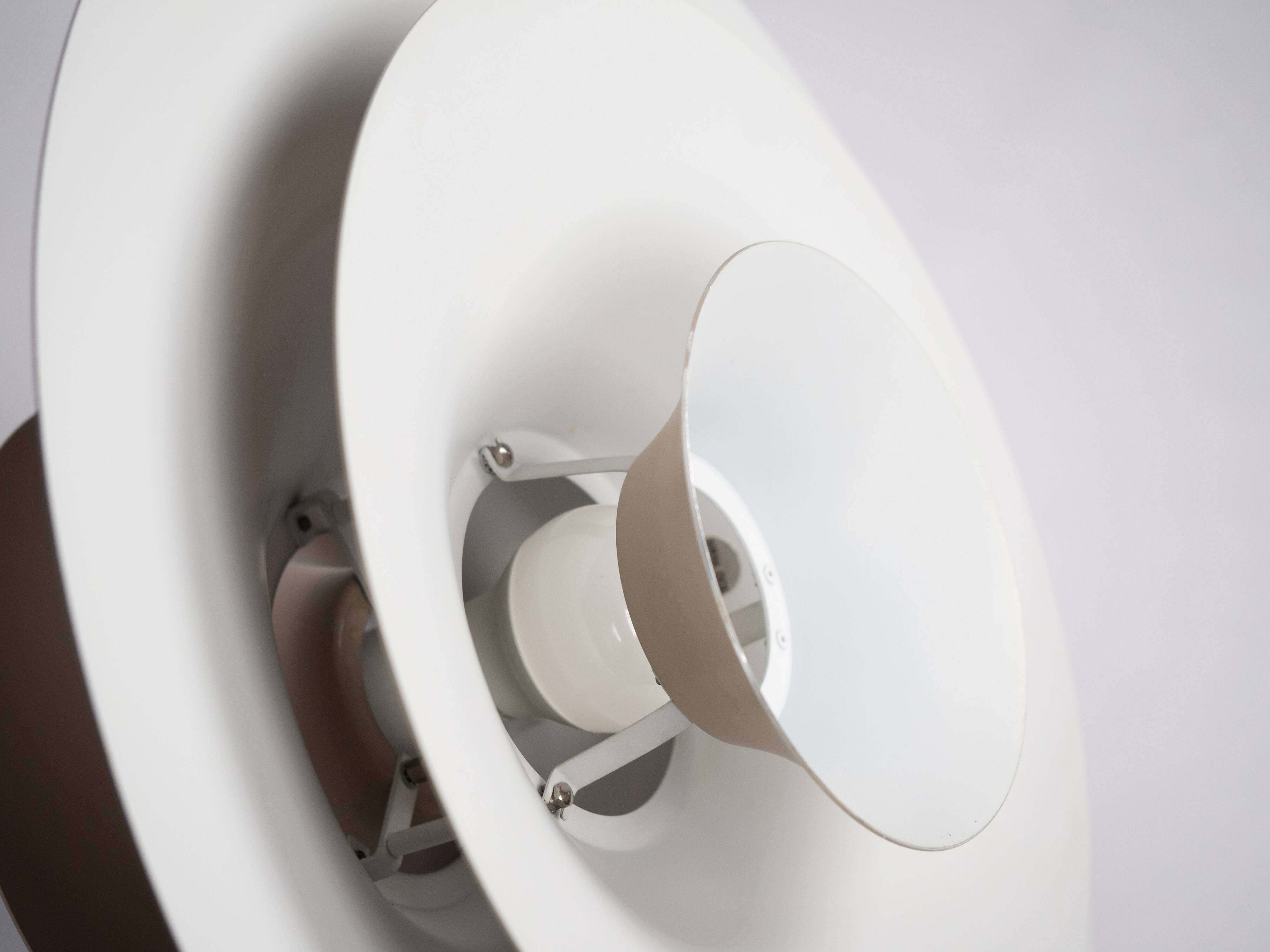 Danish vintage pendant lamp Radius by Erik Balslev, Fog og Morup, 1977