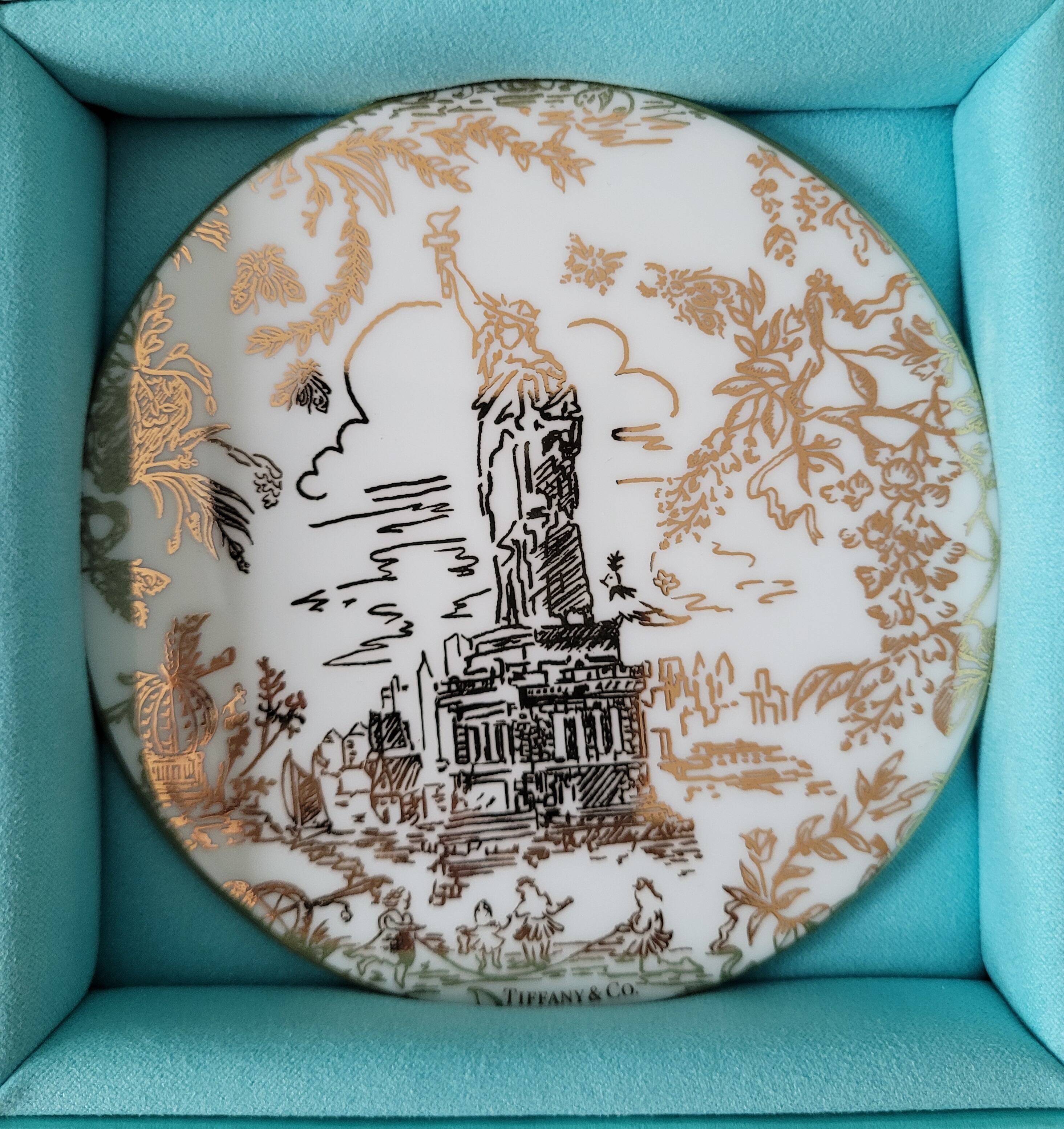Tiffany & Co. – Set of 4 porcelain coasters – Collection - New