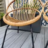 Former vintage rattan lounge