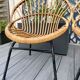 Former vintage rattan lounge