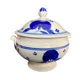 Lunéville, earthenware soup tureen with blue decoration, late 19th century