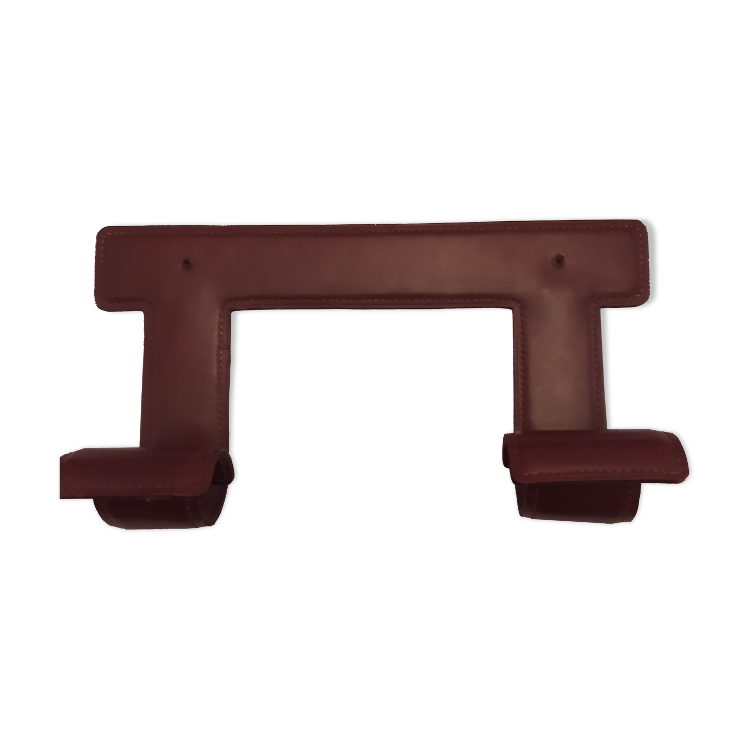 Leather wall coat rack