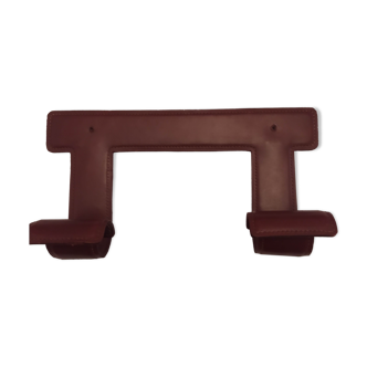 Leather wall coat rack