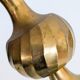 Solid brass Midcentury vase in trumpet shape with twisted details.