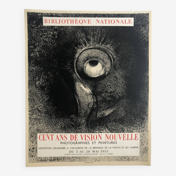 Odilon Redon (after) National Library, 1955. original poster Mourlot lithograph