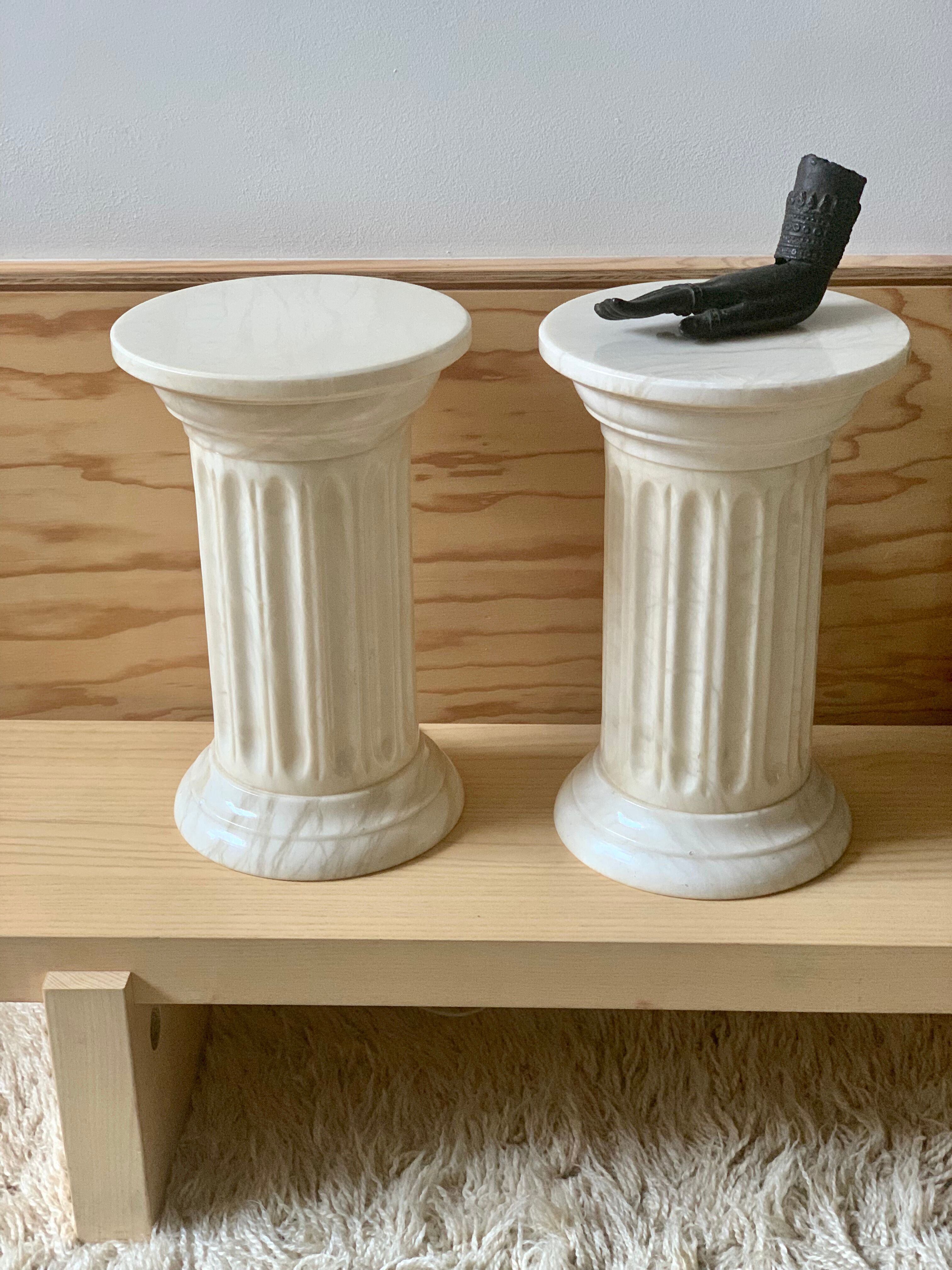 Pair of bright sofa ends