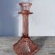 Art Deco pink glass candlestick