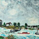 "Seaside " oil on cardboard