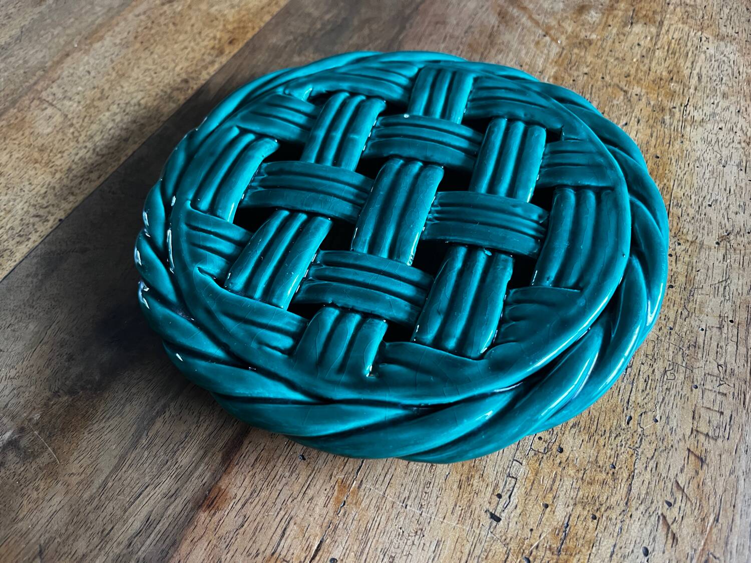 Woven green Vallauris trivet