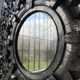 Vintage Mexican metal large mirror