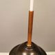 Small Art Deco hanging lamp in cream coloured glass and bakelite top.