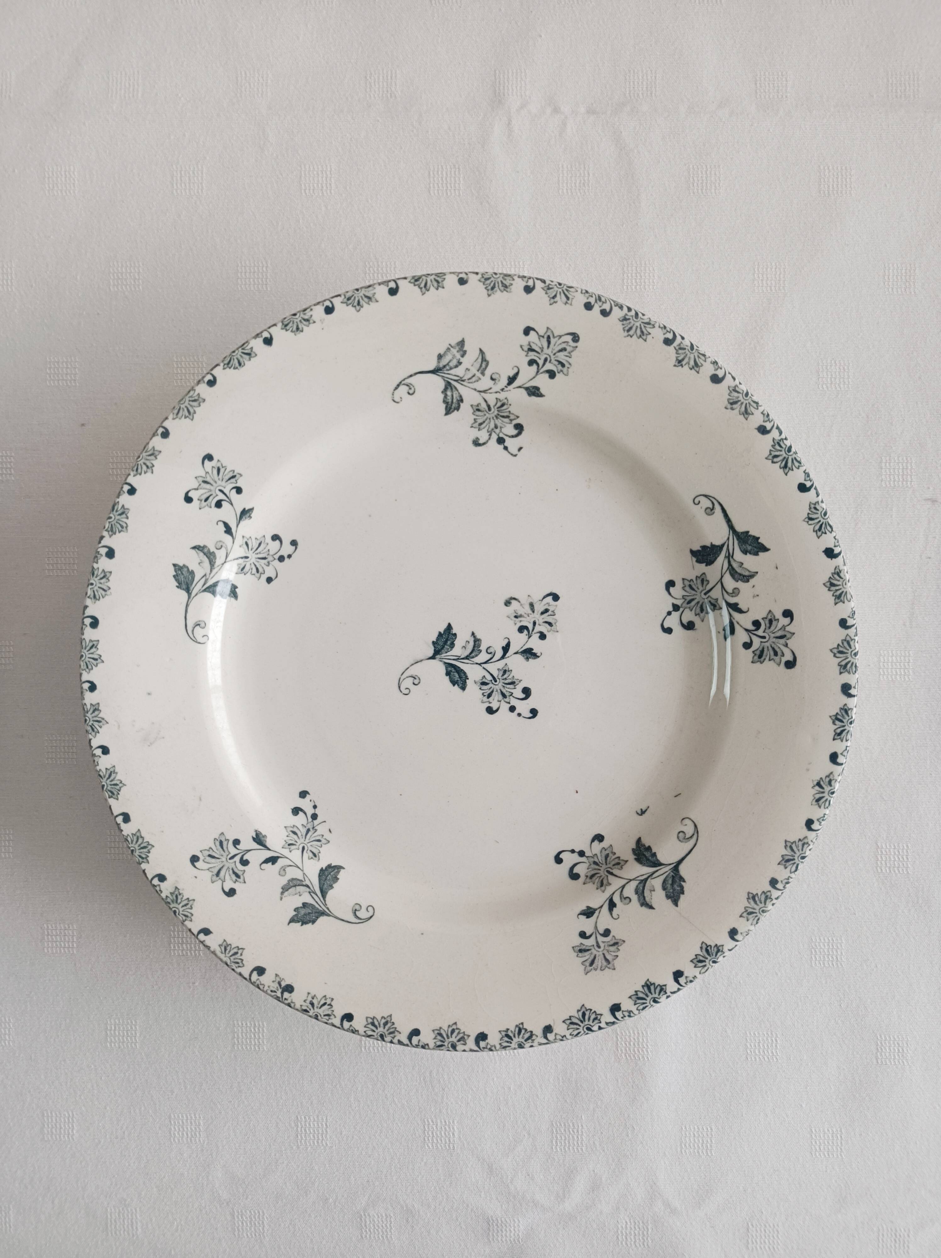 Assiette montée terre de fer Salins, Chantilly