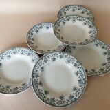 6 St Amand "Jane" iron clay soup plates