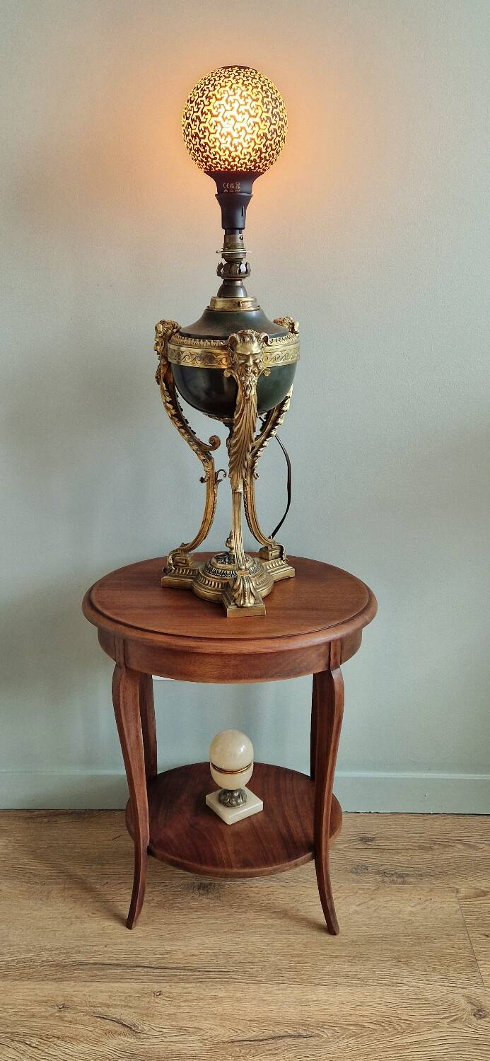 Mahogany side table with two trays, mid-20th century