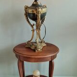 Mahogany side table with two trays, mid-20th century