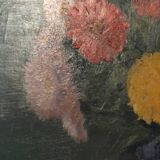 Ancien tableau à l’huile nature morte