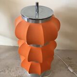 Orange and metal table lamp