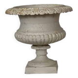 Medici vase in patinated white cast iron