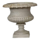 Vase Médicis en fonte blanc patiné